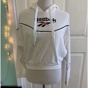 Reebok Vintage Style Hoodie with Logo White Small